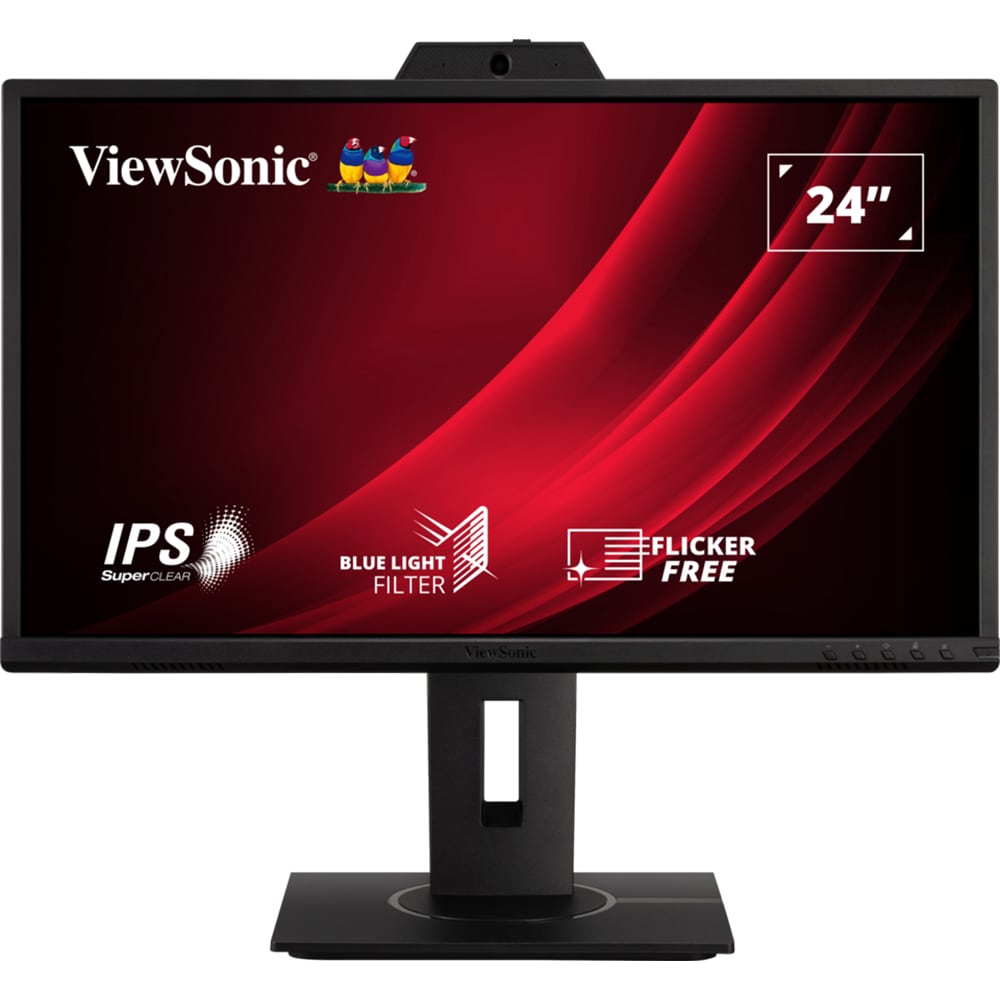 Monitor LED IPS VIEWSONIC VG2440V, 24", Full HD, 60Hz, Webcam, Flicker-Free, negru