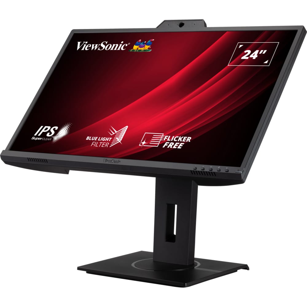 Monitor LED IPS VIEWSONIC VG2440V, 24", Full HD, 60Hz, Webcam, Flicker-Free, negru