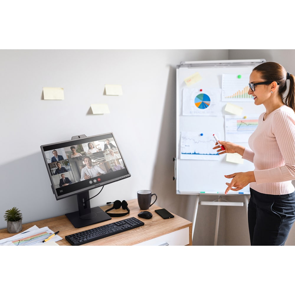 Monitor LED IPS VIEWSONIC VG2440V, 24", Full HD, 60Hz, Webcam, Flicker-Free, negru