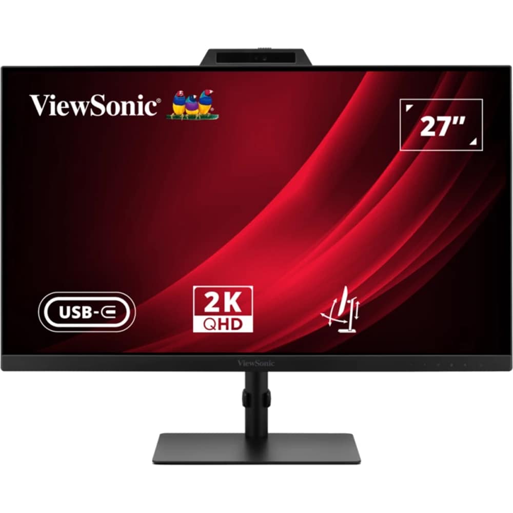 Monitor LED IPS ViewSonic VG2741V-2K, 27", QHD, 120Hz, USB-C, Webcam 5MP, negru