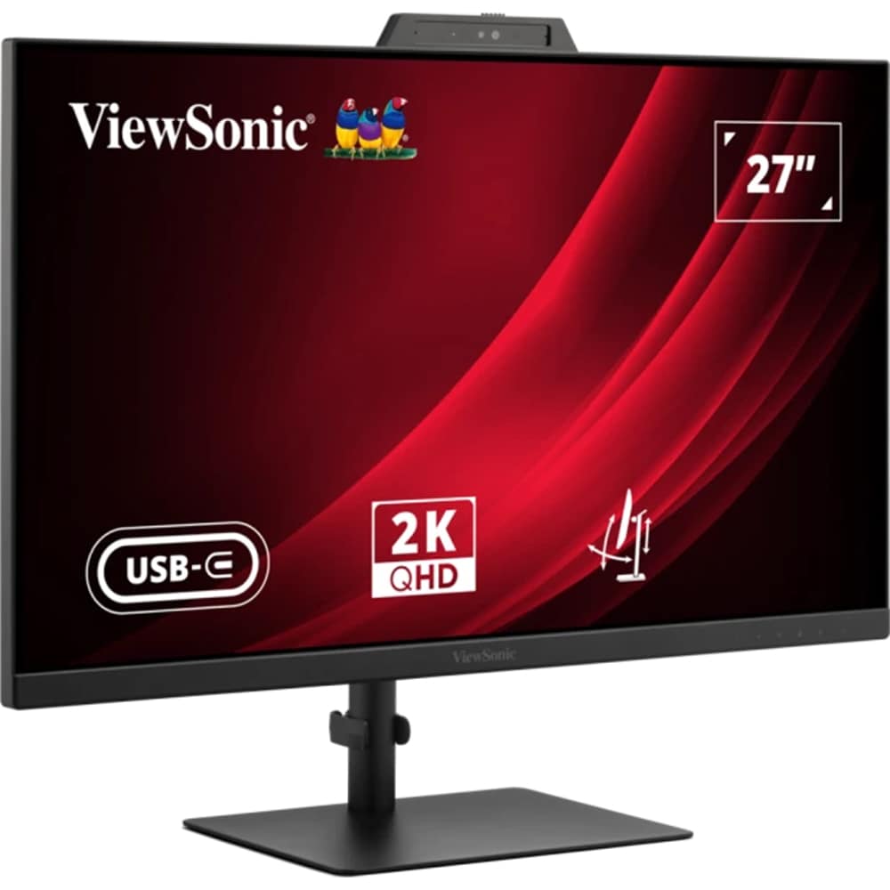 Monitor LED IPS ViewSonic VG2741V-2K, 27", QHD, 120Hz, USB-C, Webcam 5MP, negru