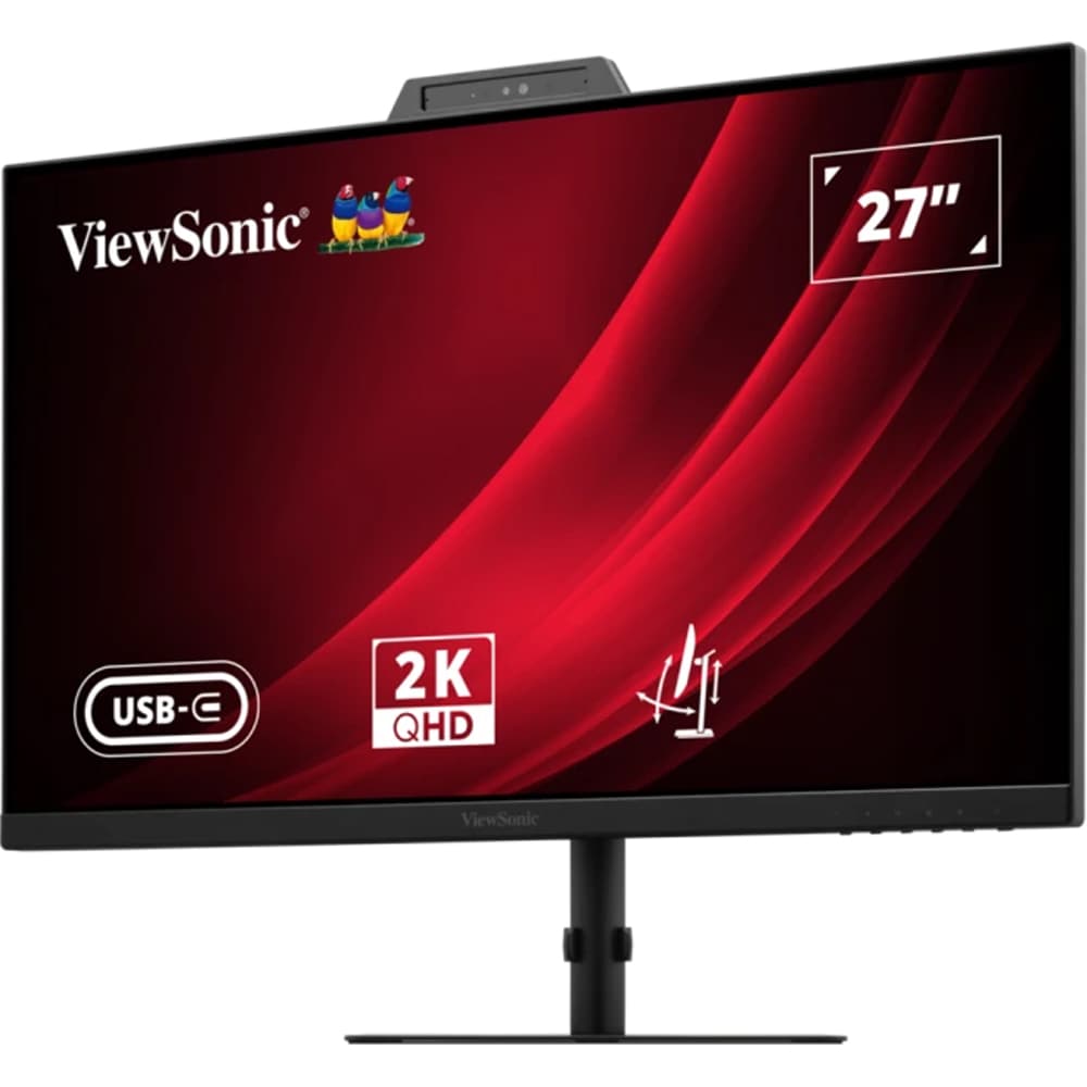 Monitor LED IPS ViewSonic VG2741V-2K, 27", QHD, 120Hz, USB-C, Webcam 5MP, negru