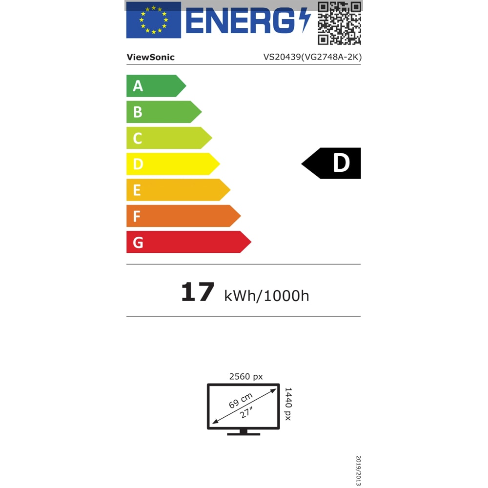Monitor LED IPS ViewSonic VG2748A-2K, 27", QHD, 100Hz, Intelligent Sensing, negru