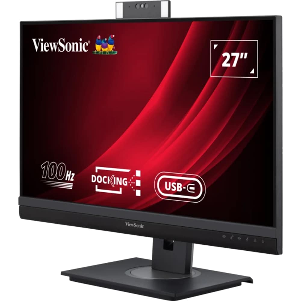Monitor LED IPS ViewSonic VG2757V-2K, 27", QHD, 100Hz, USB-C 90W, Webcam 5MP, negru