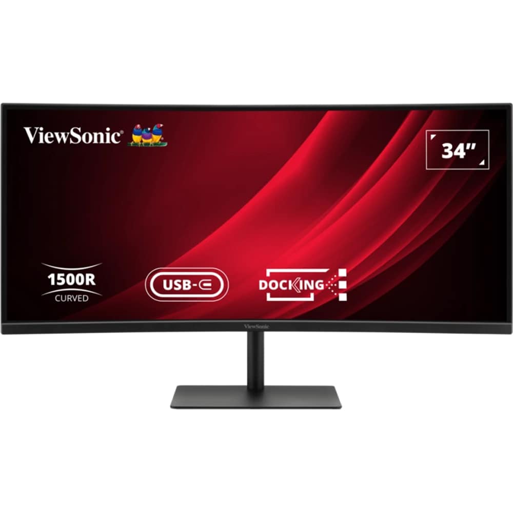 Monitor curbat LED VA ViewSonic VG3419C-2, 34", UWQHD, 120Hz, USB-C 96W, KVM, HDR10, negru