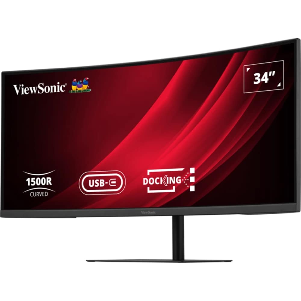 Monitor curbat LED VA ViewSonic VG3419C-2, 34", UWQHD, 120Hz, USB-C 96W, KVM, HDR10, negru