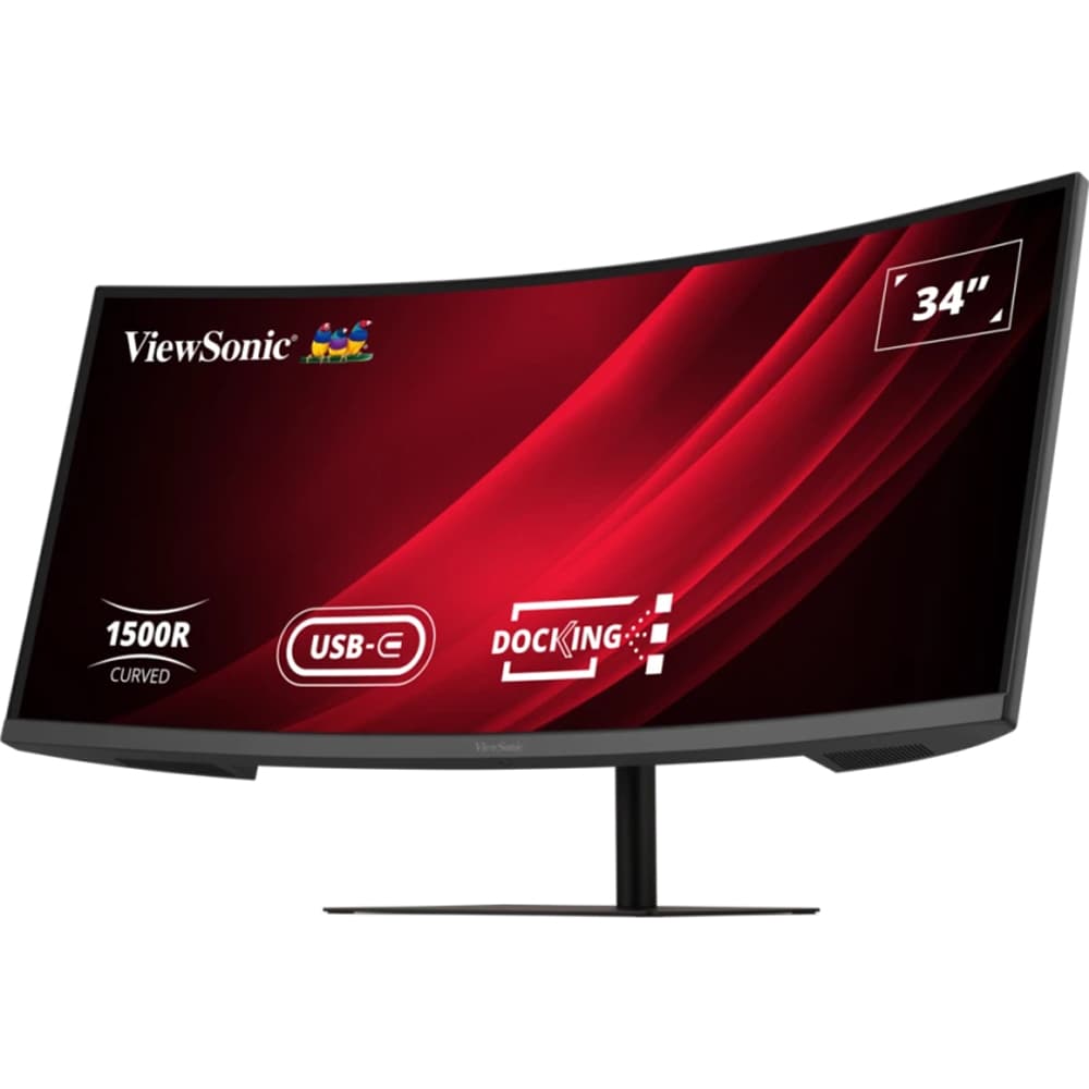Monitor curbat LED VA ViewSonic VG3419C-2, 34", UWQHD, 120Hz, USB-C 96W, KVM, HDR10, negru