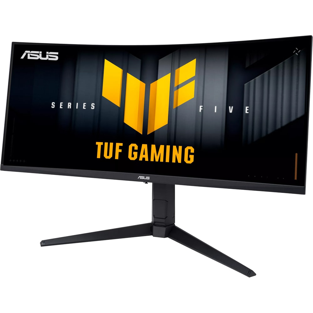 Monitor Gaming curbat LED VA ASUS TUF VG34WQL5A, 34", WQHD, 200Hz, AMD FreeSync Premium, HDR10, boxe, negru
