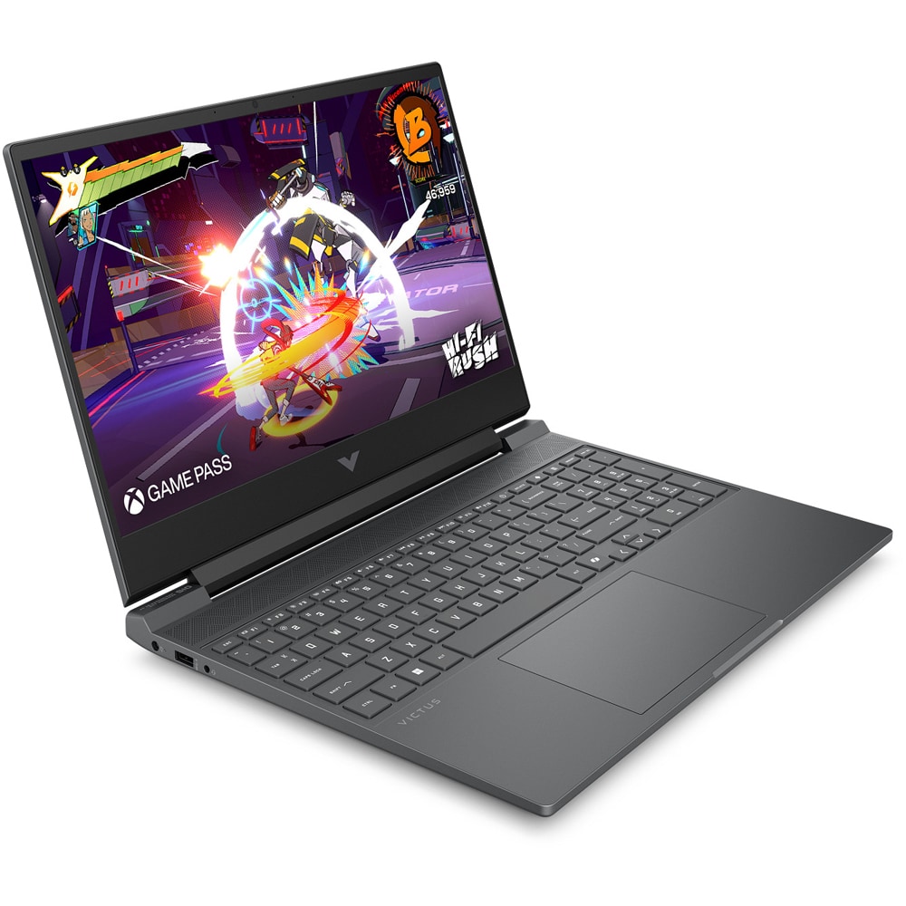 Laptop Gaming HP Victus 15-fa2099nn, Intel Core 7 240H pana la 5.2GHz, 15.6" Full HD, 24GB, SSD 1TB, NVIDIA GeForce RTX 5060 8GB, FreeDos, negru