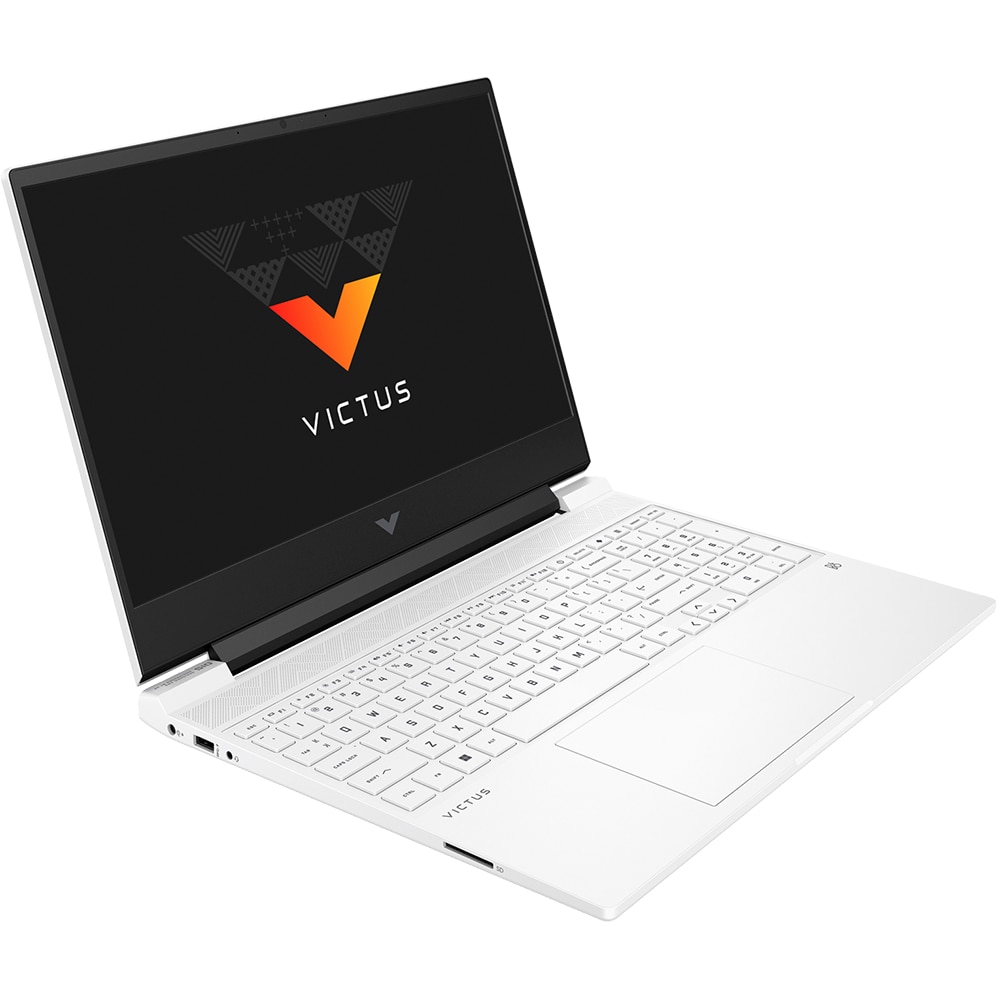 Laptop gaming Victus by HP 15-fa0028nq, Intel Core i5-12450H pana la 4.4GHz, 15.6" Full HD, 16GB, SSD 512GB, NVIDIA GeForce RTX 3050 4GB, Free DOS, alb