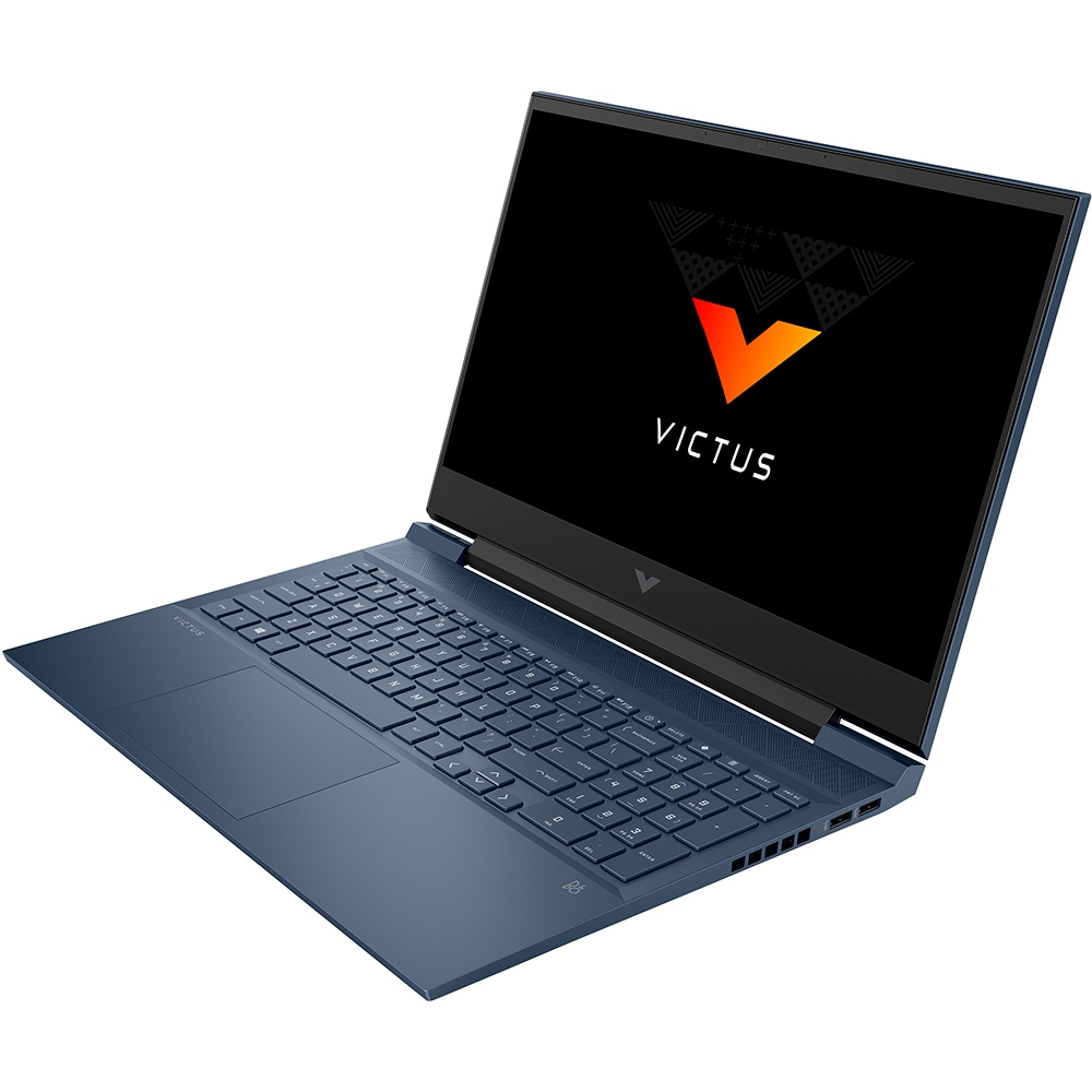Laptop gaming Victus by HP 15-fb0009nq, AMD Ryzen 5 5600H pana la 4.2GHz, 15.6" Full HD, 16GB, SSD 512GB, RTX 3050 Ti 4GB, Free DOS, albastru