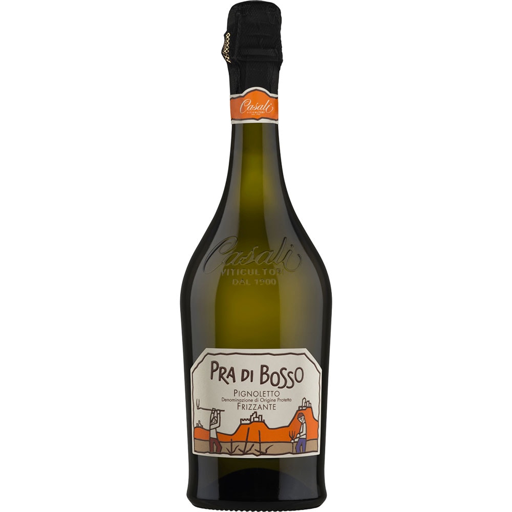 Vin spumant alb sec Cantina Casali Pra Di Bosso Pignoletto Frizzante, 0.75L