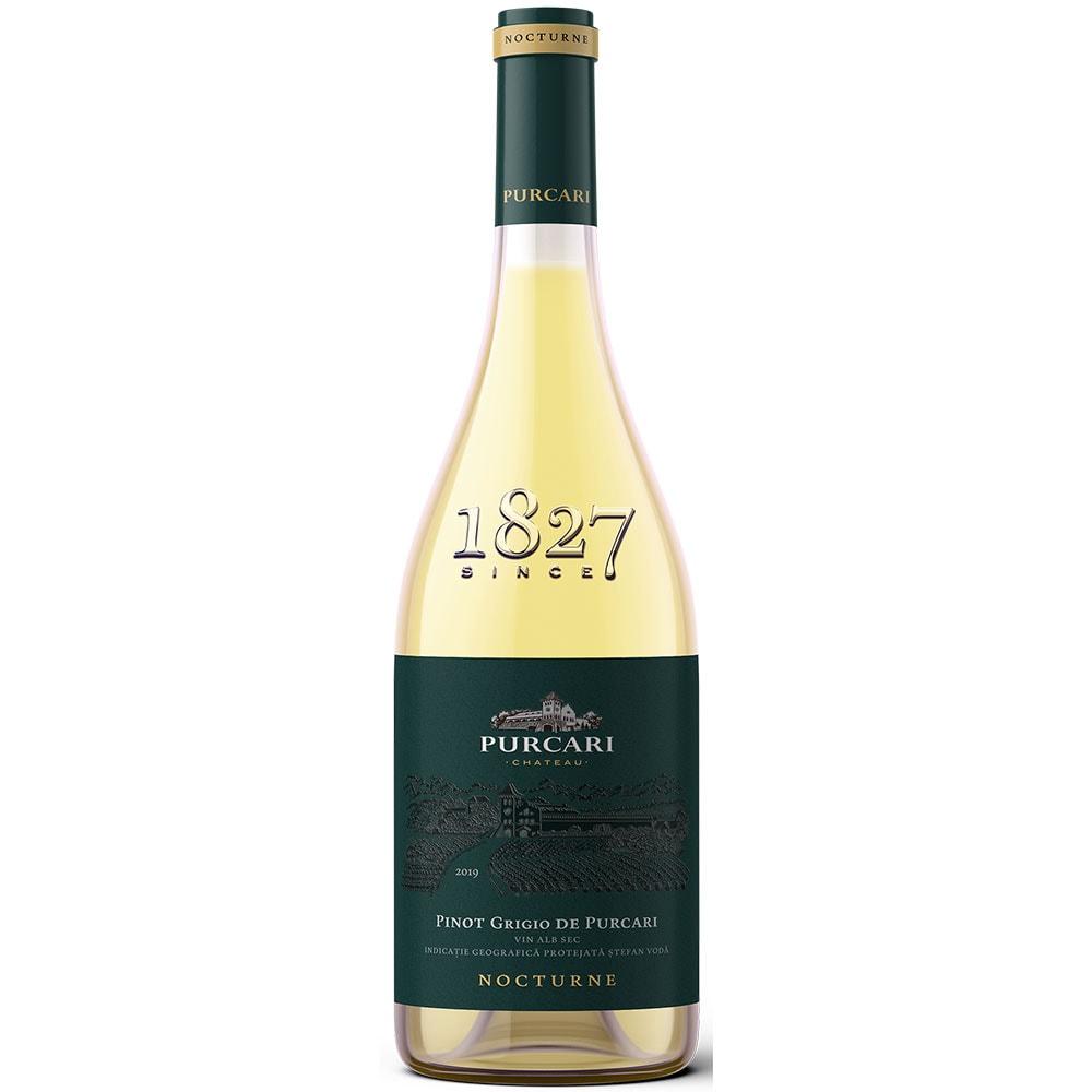 Vin alb sec Purcari Winery Nocturne Pinot Grigio 2020, 0.75L 