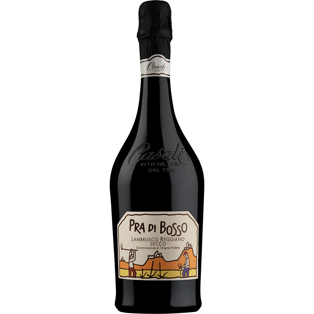 Vin spumant rosu sec Cantina Casali Lambrusco Pra Di Bosso Reggiano Secco, 0.75L