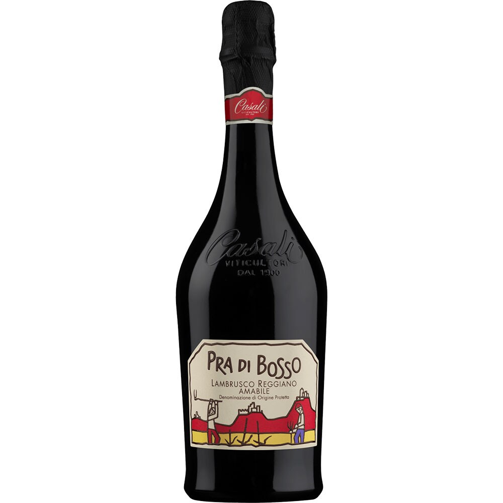 Vin spumant rosu dulce Cantina Casali Pra Di Bosso Reggiano Dolce, 0.75L
