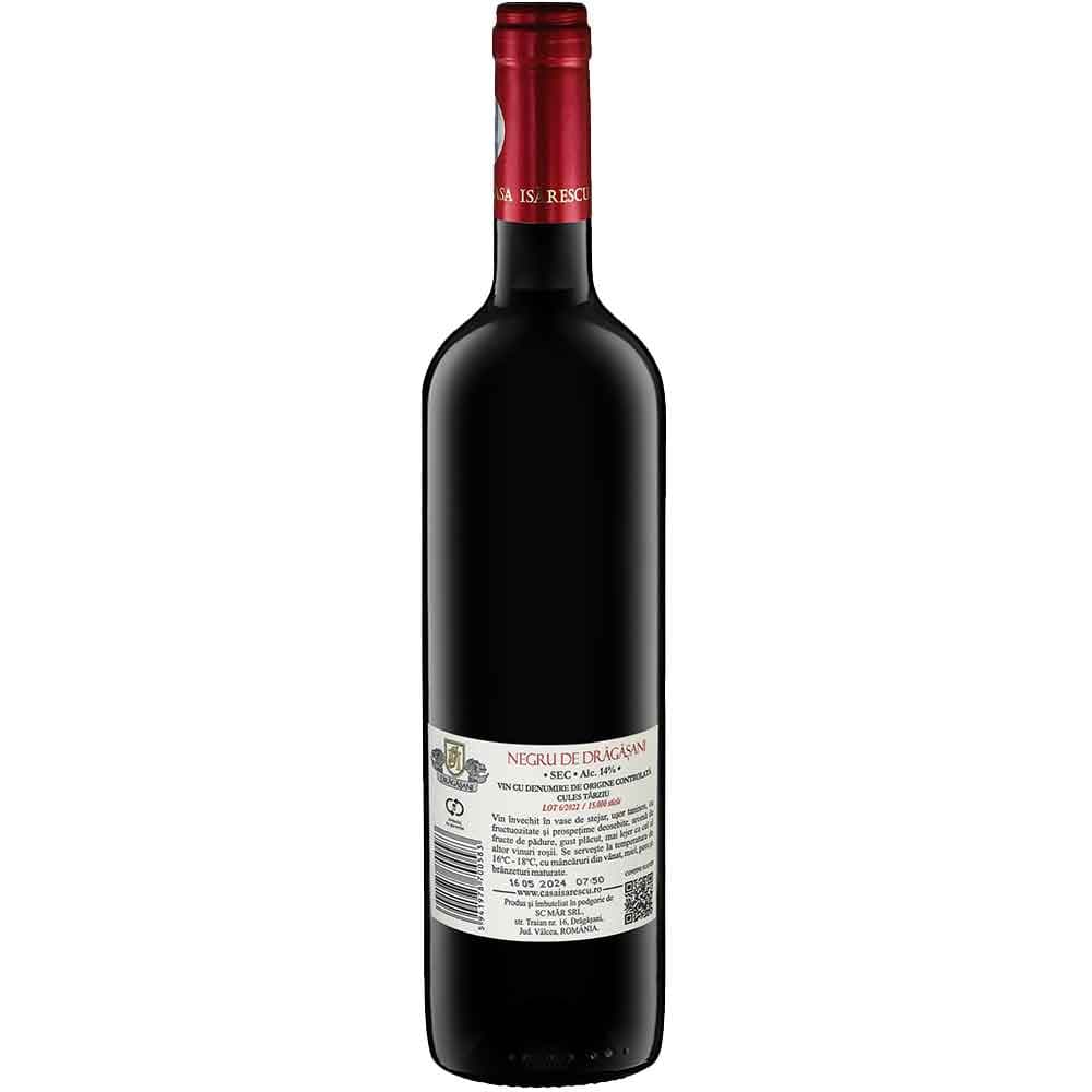 Vin rosu sec Casa Isarescu Rezerva Negru de Dragasani, 0.75L