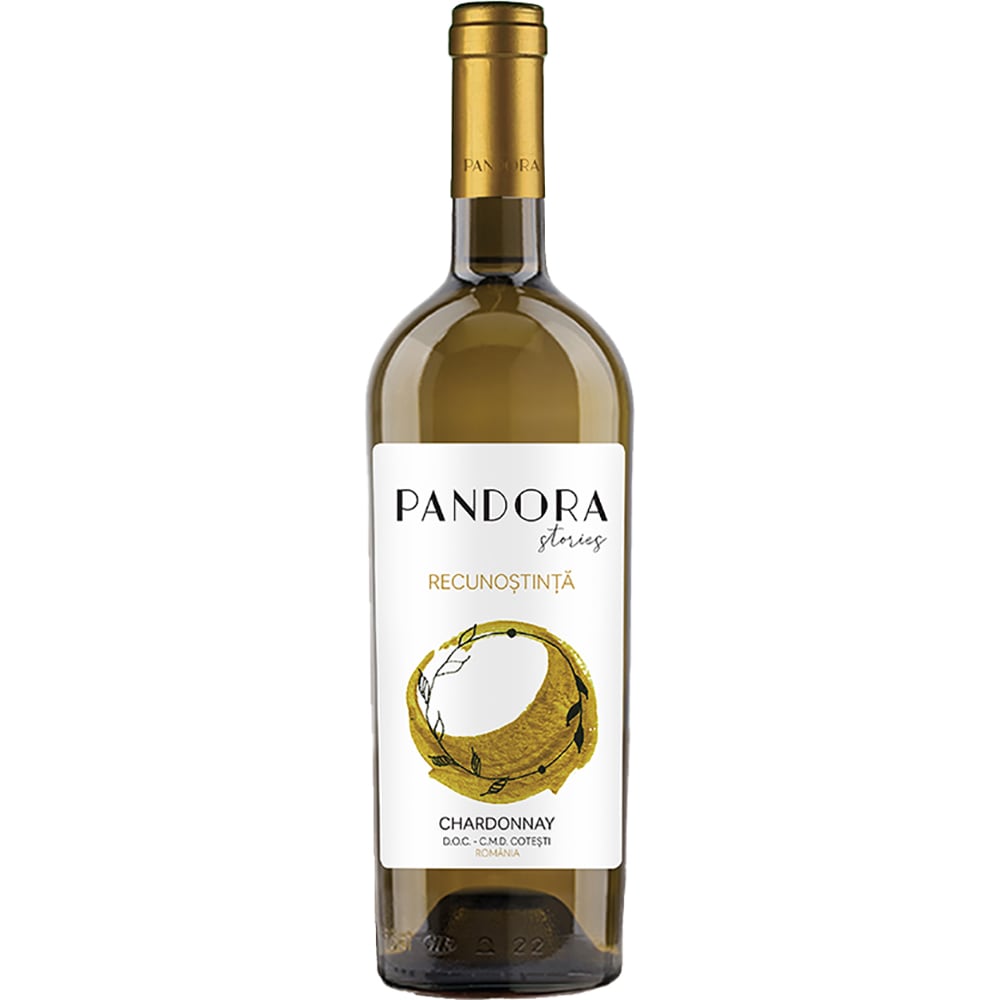 Vin alb sec Crama Pandora Pandora Stories Chardonnay, 0.75L