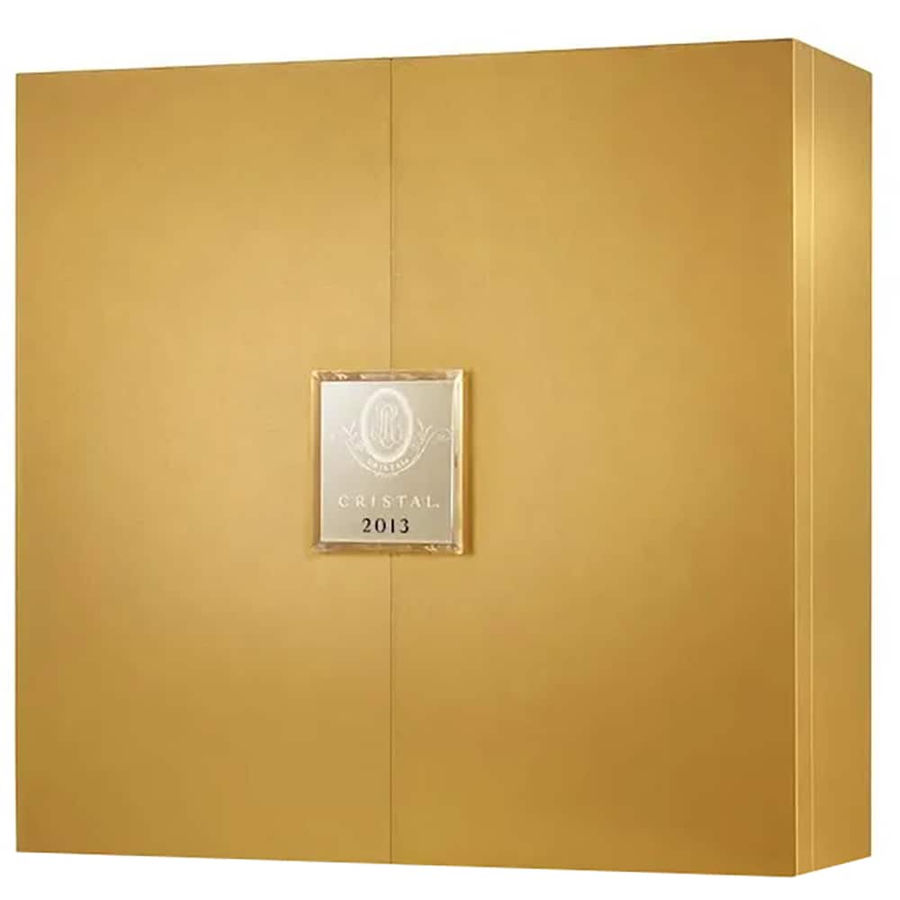 Set Sampanie alba Louis Roederer Cristal Brut, 0.75L + 2 pahare