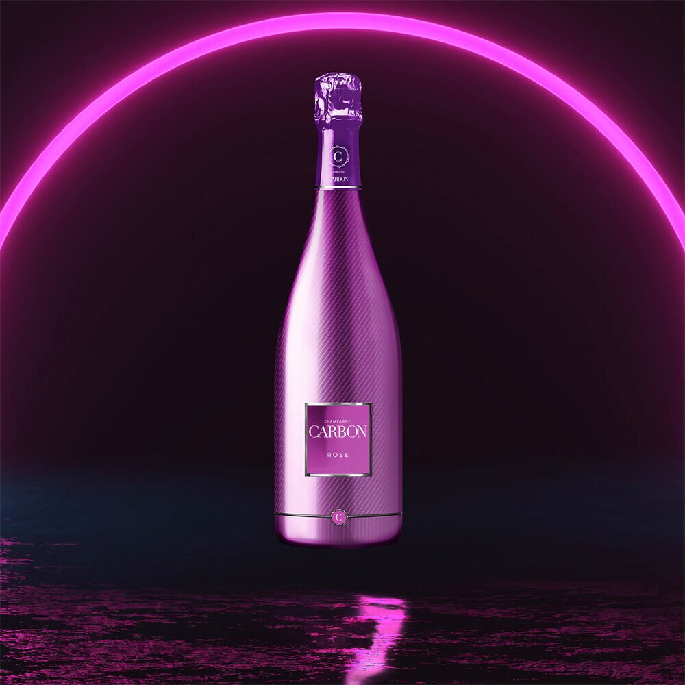 Sampanie rose Carbon HM Lum, 0.75L