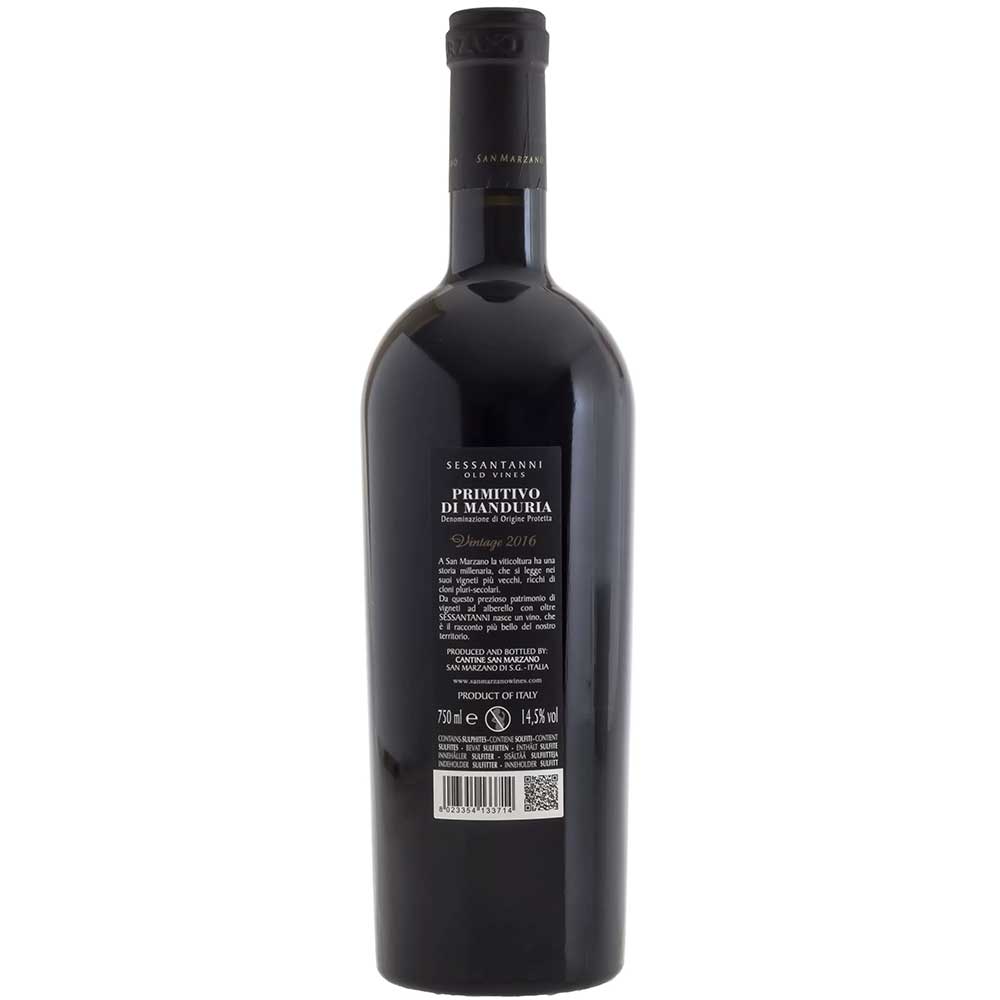 Vin rosu sec San Marzano Sessantanni Primitivo Di Manduria, 0.75L