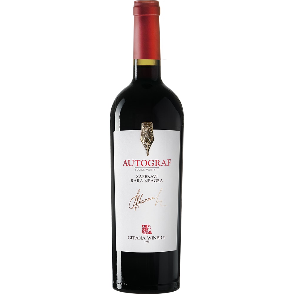 Vin rosu sec Gitana Winery Autograf Saperavi Rara Neagra, 0.75L