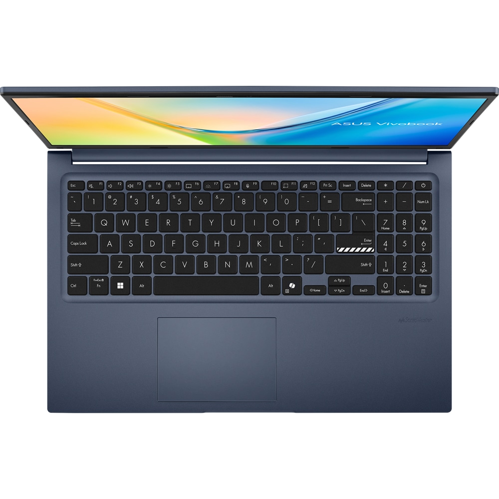 Laptop ASUS Vivobook 15 M1502XA-BQ012, AMD Ryzen 7 7840HS pana la 5.1GHz, 15.6" Full HD, 8GB, SSD 512GB, AMD Radeon Graphics, Free DOS, Quiet Blue