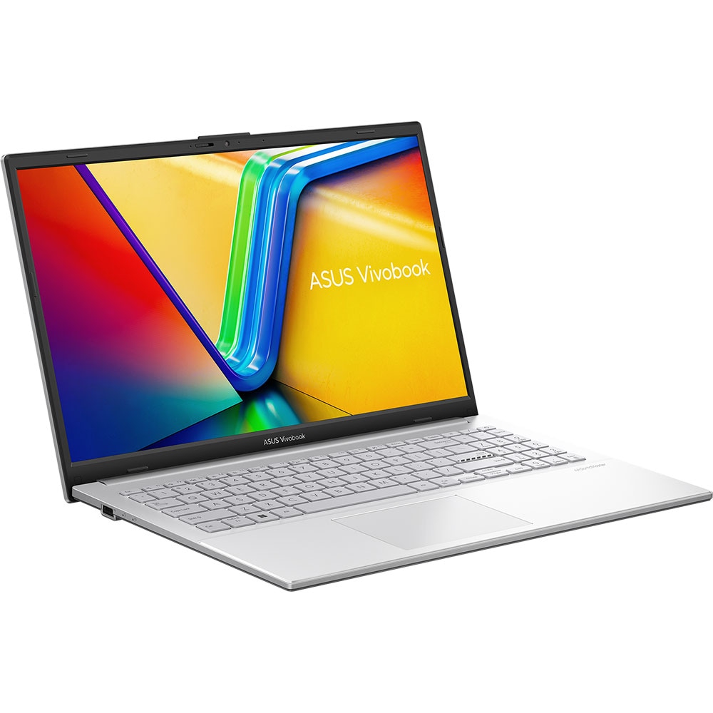 Laptop ASUS Vivobook Go 15 OLED L1504FA-L1370, AMD Ryzen 3 7320U pana la 4.1GHz, 15.6" Full HD, 8GB, SSD 512GB, AMD Radeon 610M, Free Dos, Cool Silver