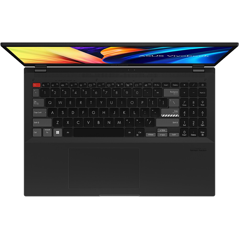 Laptop ASUS Vivobook PRO 15X M6501RR-LP014X, AMD Ryzen 7 6800H pana la 4.7GHz, 15.6" FHD, 32GB, SSD 512 GB, NVIDIAGeForceRTX3070, Windows 11 Pro, negru