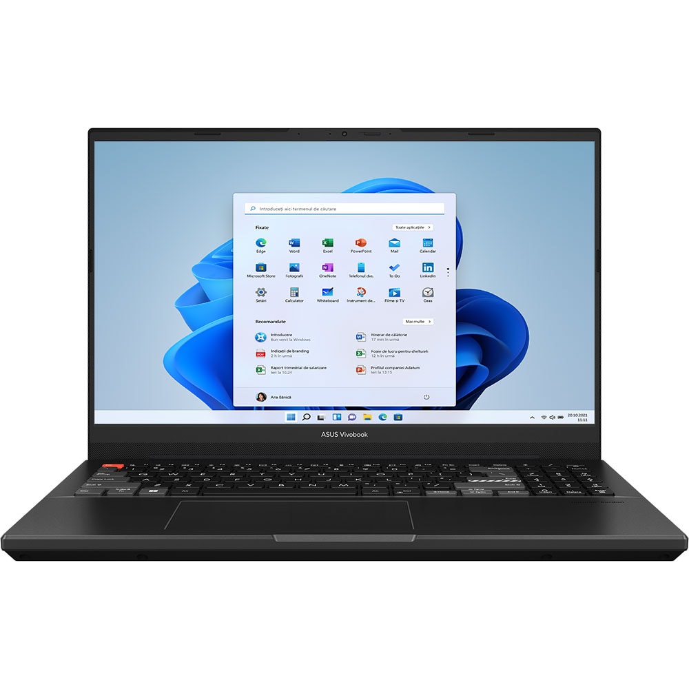 Laptop ASUS Vivobook PRO 15X M6501RR-LP014X, AMD Ryzen 7 6800H pana la 4.7GHz, 15.6" FHD, 32GB, SSD 512 GB, NVIDIAGeForceRTX3070, Windows 11 Pro, negru