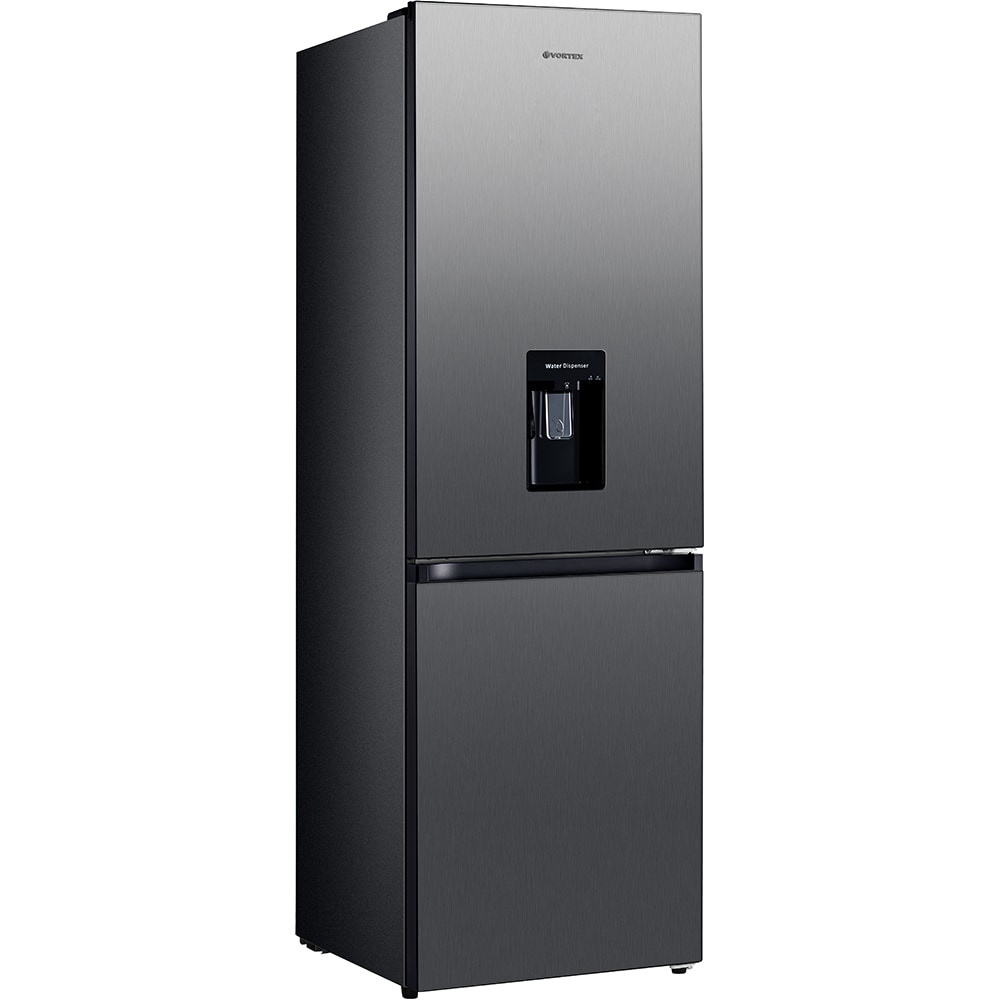 Combina frigorifica VORTEX VK33NSS01S, No Frost, 327 l, 185 cm, Clasa E, Dozator apa, dark inox