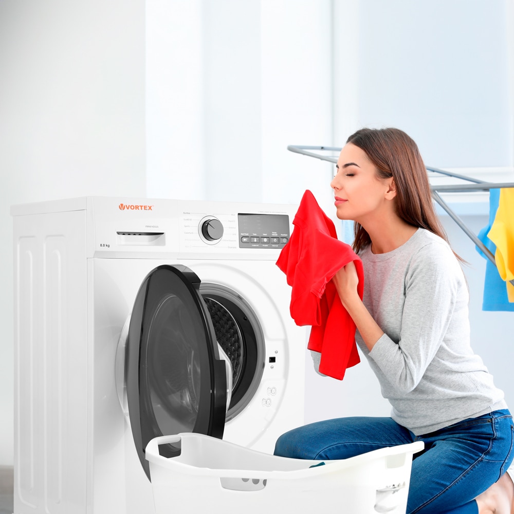 Masina de spalat rufe frontala VORTEX VMA814D02S, 8 kg, 1400rpm, Clasa D, alb