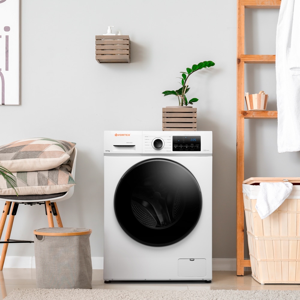 Masina de spalat rufe frontala VORTEX VMA814D02S, 8 kg, 1400rpm, Clasa D, alb