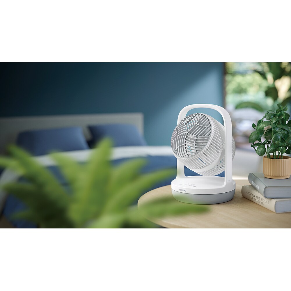 Ventilator de birou PHILIPS CX2050/00, 3 trepte de viteza, 23 cm, 24W, alb