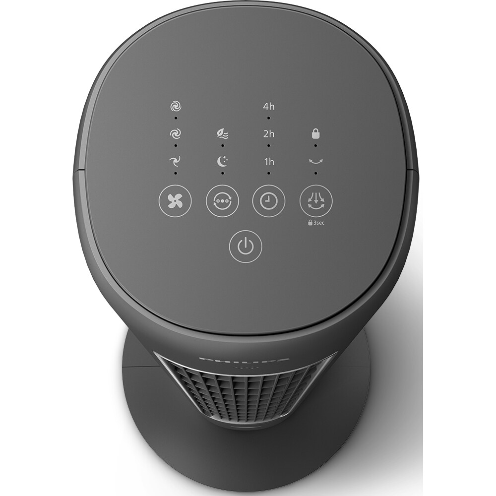 Ventilator turn PHILIPS CX5535/11 Seria 5000, 3 trepte viteza, 40W, Telecomanda, negru
