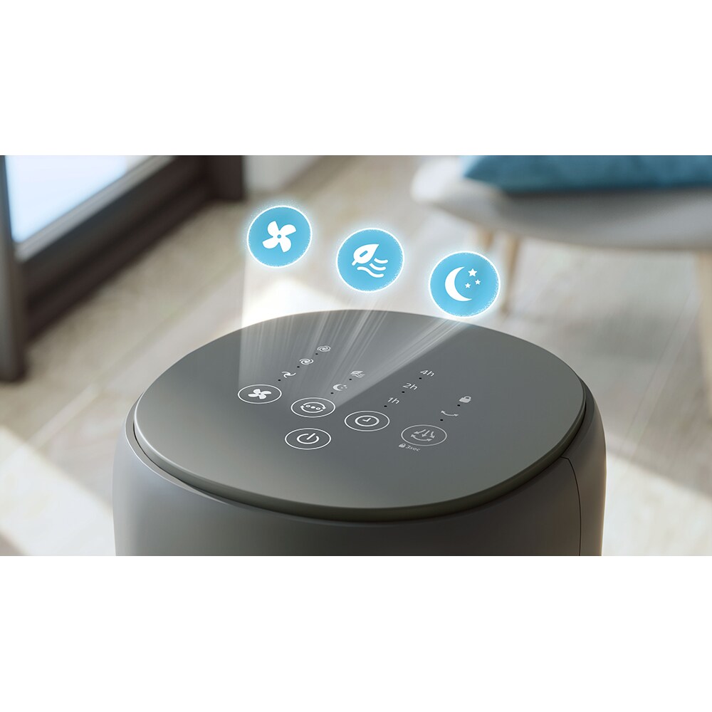 Ventilator turn PHILIPS CX5535/11 Seria 5000, 3 trepte viteza, 40W, Telecomanda, negru