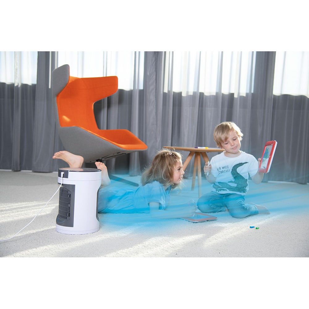 Racitor de aer MEDIASHOP Livington SmartChill, 3 trepte viteza, 12W, Umidificare, alb