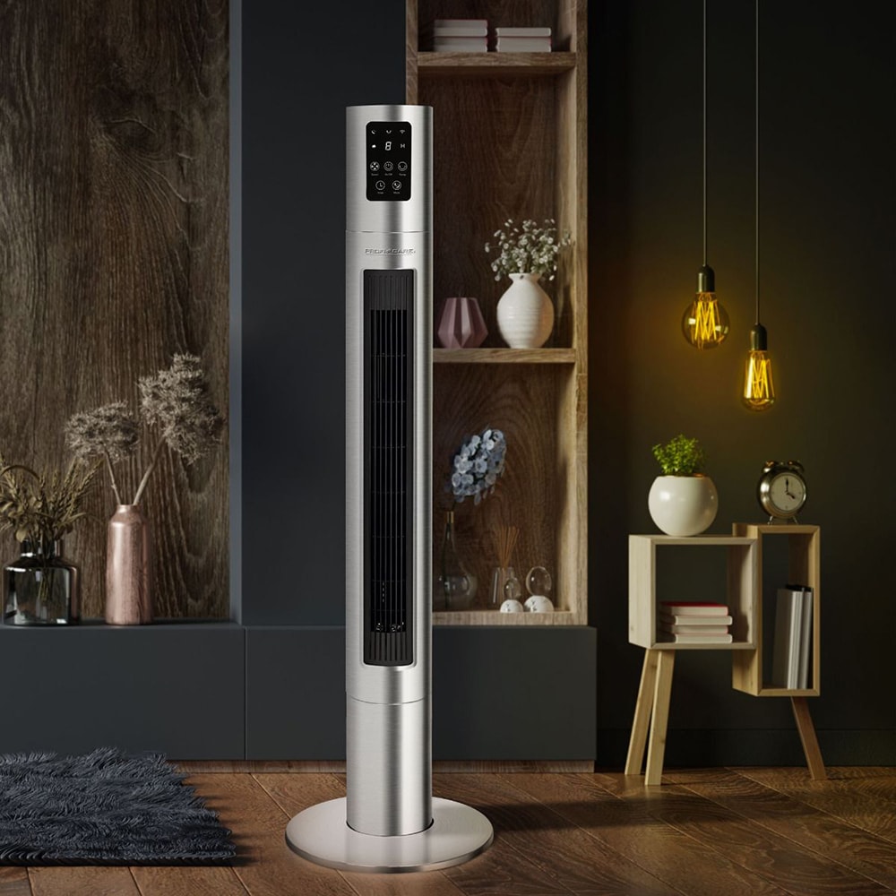 Ventilator turn PROFICARE PC-TVL3090, 6 trepte viteza, 45W, argintiu