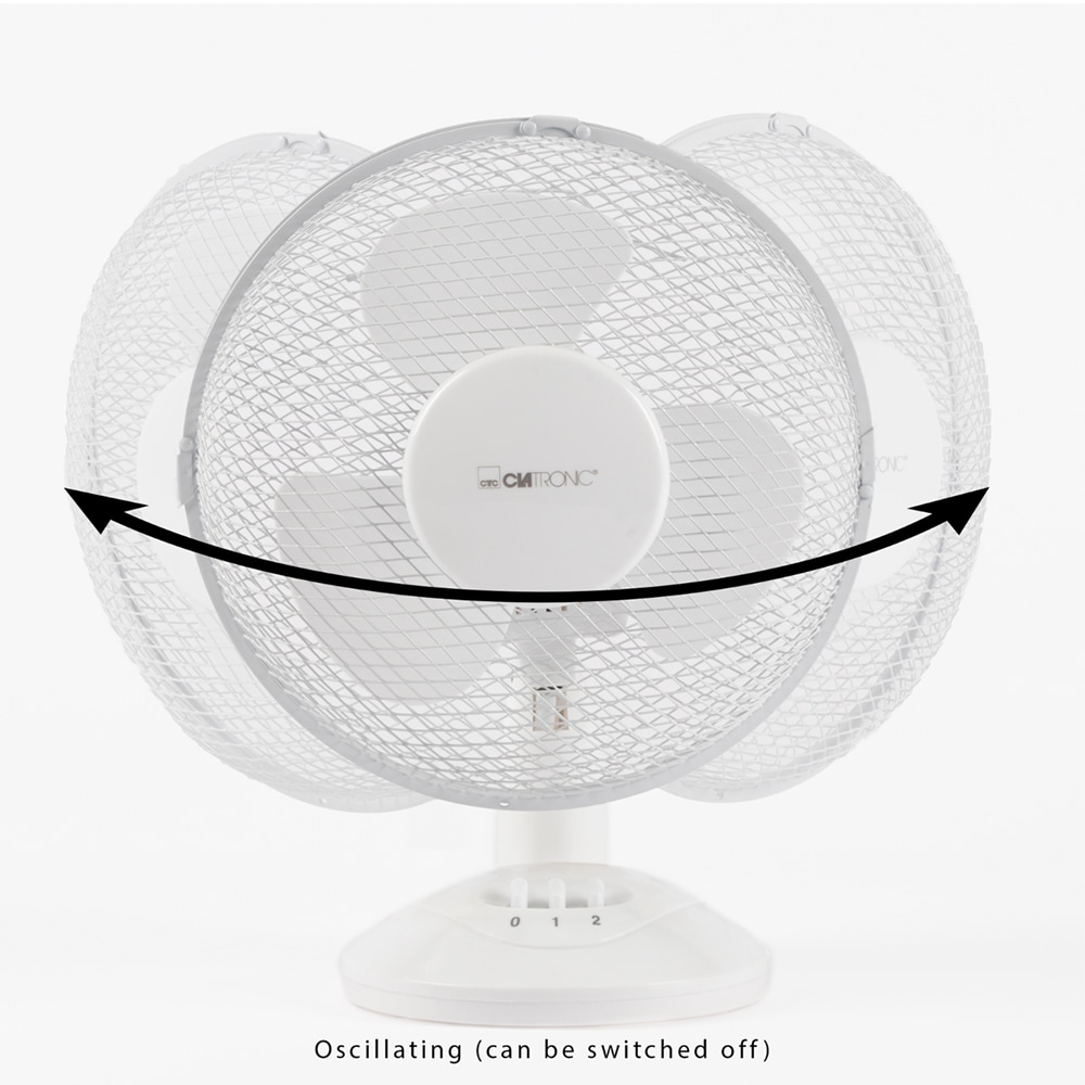Ventilator de birou CLATRONIC VL3601, 2 trepte viteza, 30W, alb