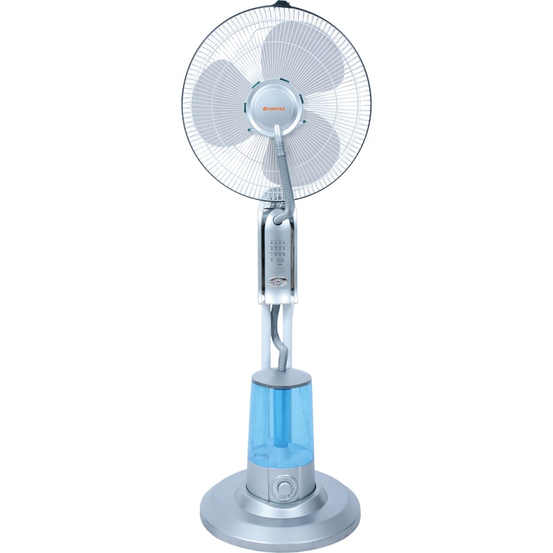 Ventilator cu atomizer VORTEX VMF-40W1, cu picior, 40 cm, 3 viteze, argintiu
