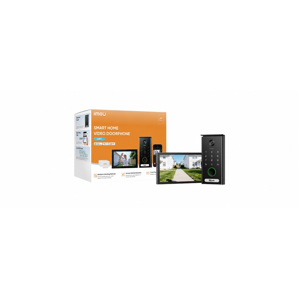Interfon smart IMOU 7A0S, 1620P, ecran 7', Wi-Fi, comunicare bidirectionala, microfon, negru