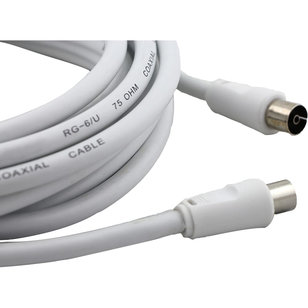 Cablu antena coaxial VORTEX VO2832, 1.5m, alb