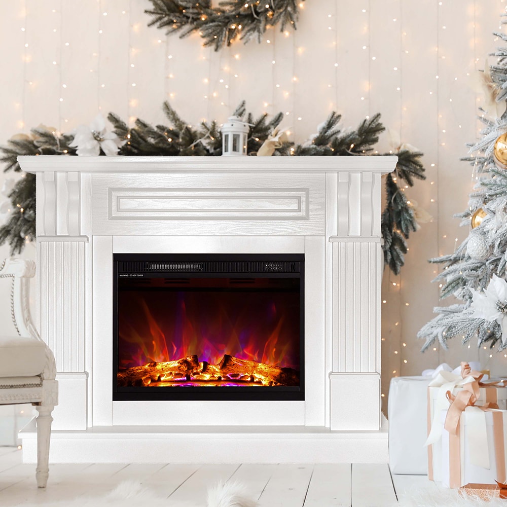 Semineu electric VORTEX VO4248, 1600W, Focar 3D, Alb