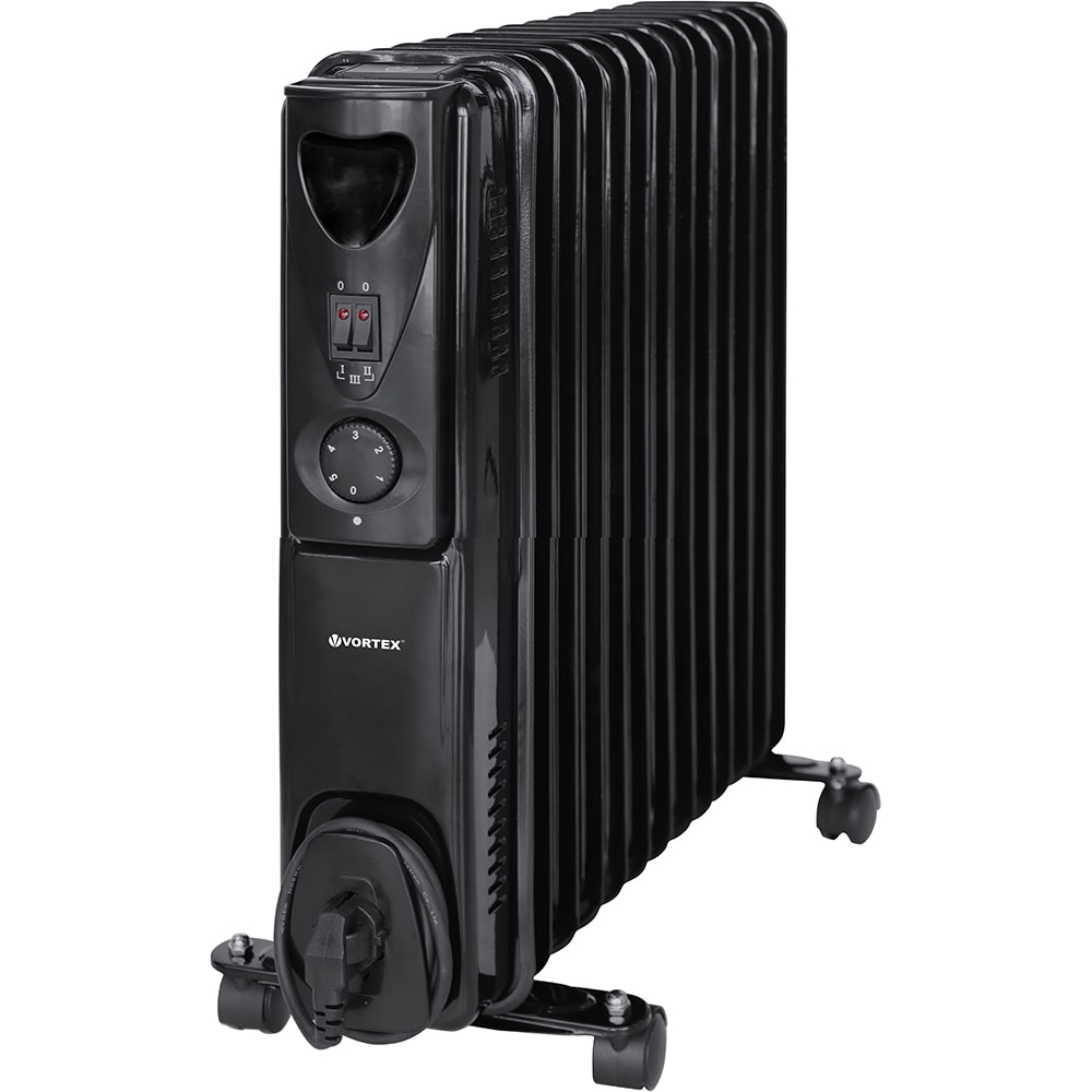 Calorifer electric cu ulei VORTEX VO4265BK, 13 elementi, 3000W, negru