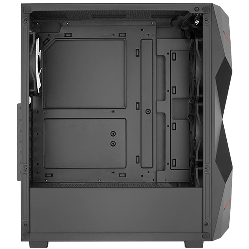 Carcasa AEROCOOL Volcan V1, USB 3.0, Fara sursa, Iluminare FRGB, negru