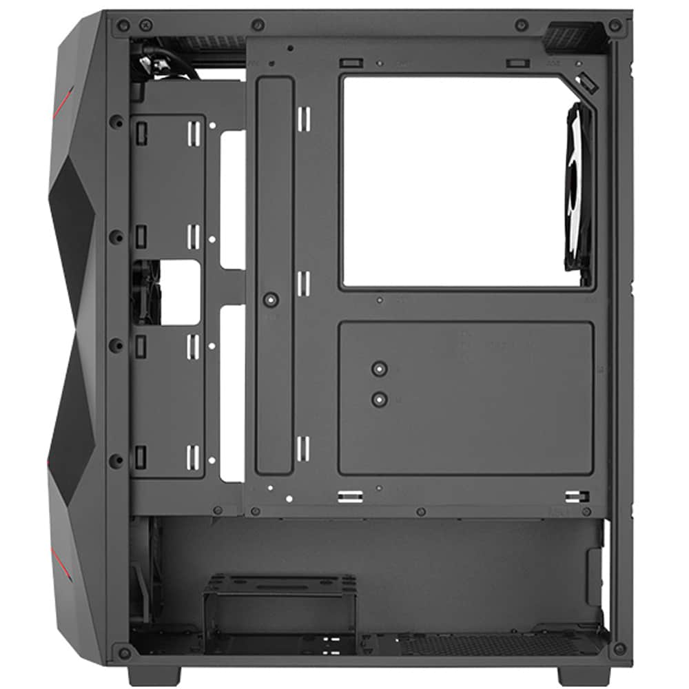 Carcasa AEROCOOL Volcan V1, USB 3.0, Fara sursa, Iluminare FRGB, negru