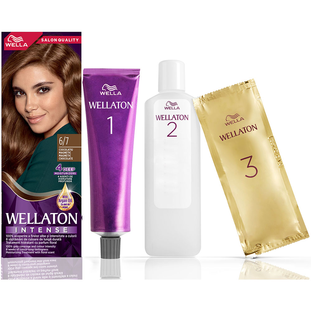Vopsea de par WELLATON, 6/7 Ciocolatiu Magnetic, 110ml