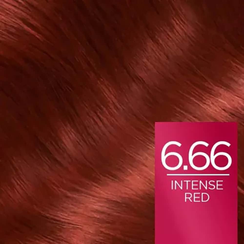 Vopsea de par L'OREAL Paris Excellence, 6.66 Rosu Intens, 182ml