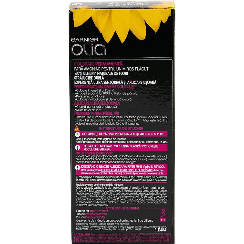Vopsea de par GARNIER  Olia, 3.16 Deep Violet, 112ml