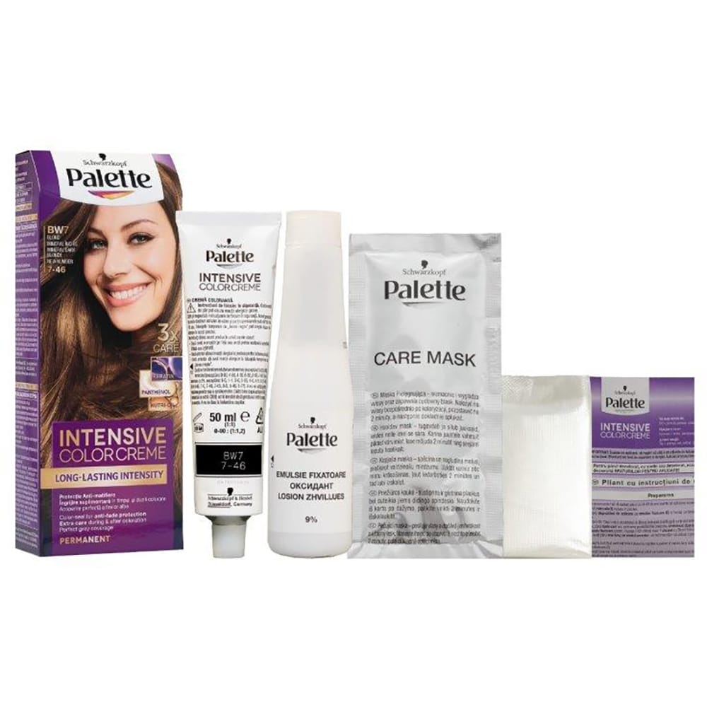 Vopsea de par PALETTE Intensive Color Creme, BW7 Blond Mineral Inchis, 110ml