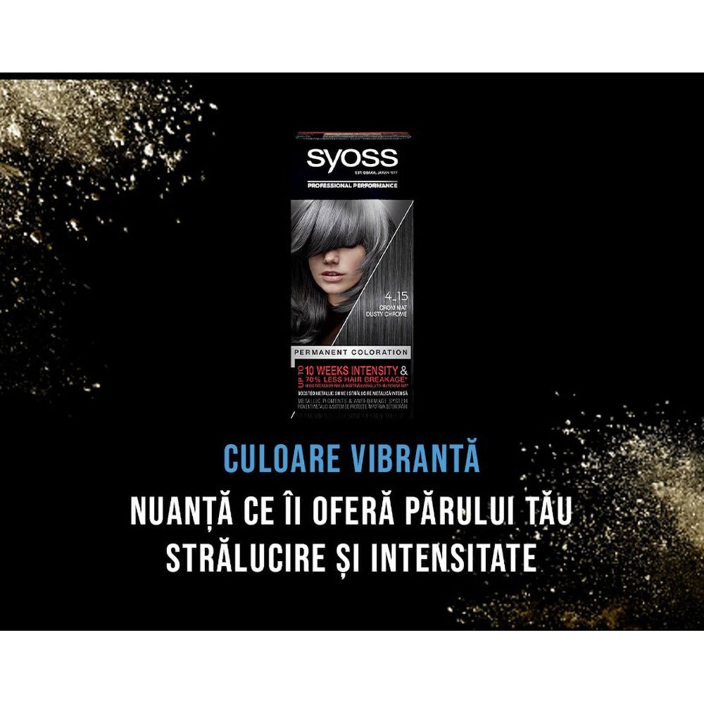 Vopsea de par SYOSS Color Baseline, 4-15 Cromat Mat, 115ml